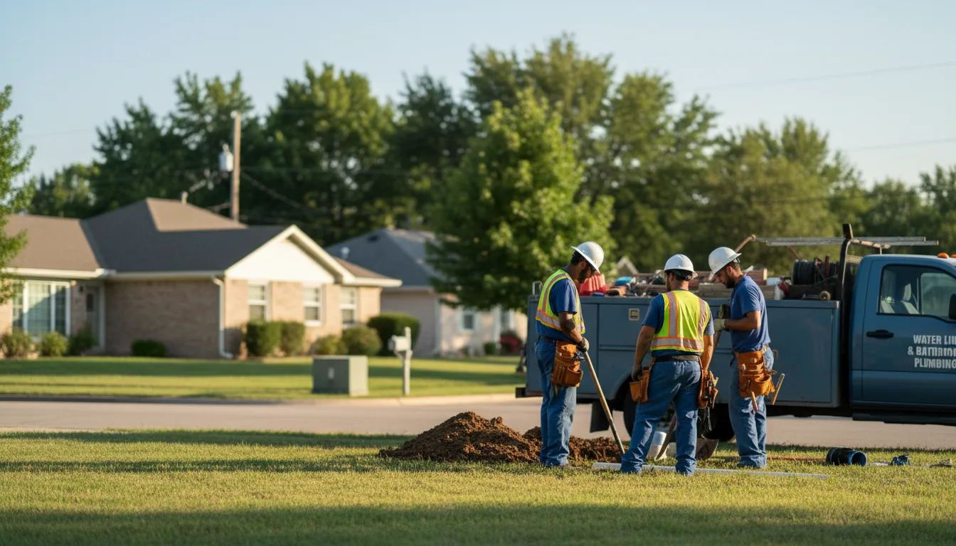 Residential water line and bathroom plumbing service in Glenwood, NJ